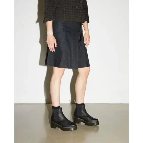 NEW! Dr. Martens Rometty Wyoming Leather Platform Chelsea Boots - Size 9 - Picture 2 of 9